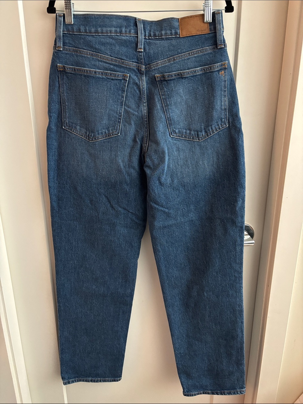 Madewell Sz 29 The Perfect Vintage Straight-Leg High Rise Jeans in Medium Blue - Picture 5 of 9